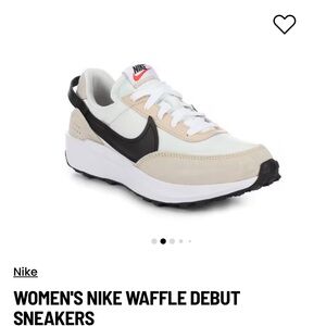 Nike Women's Waffle Debut Sneakers - White and Tan